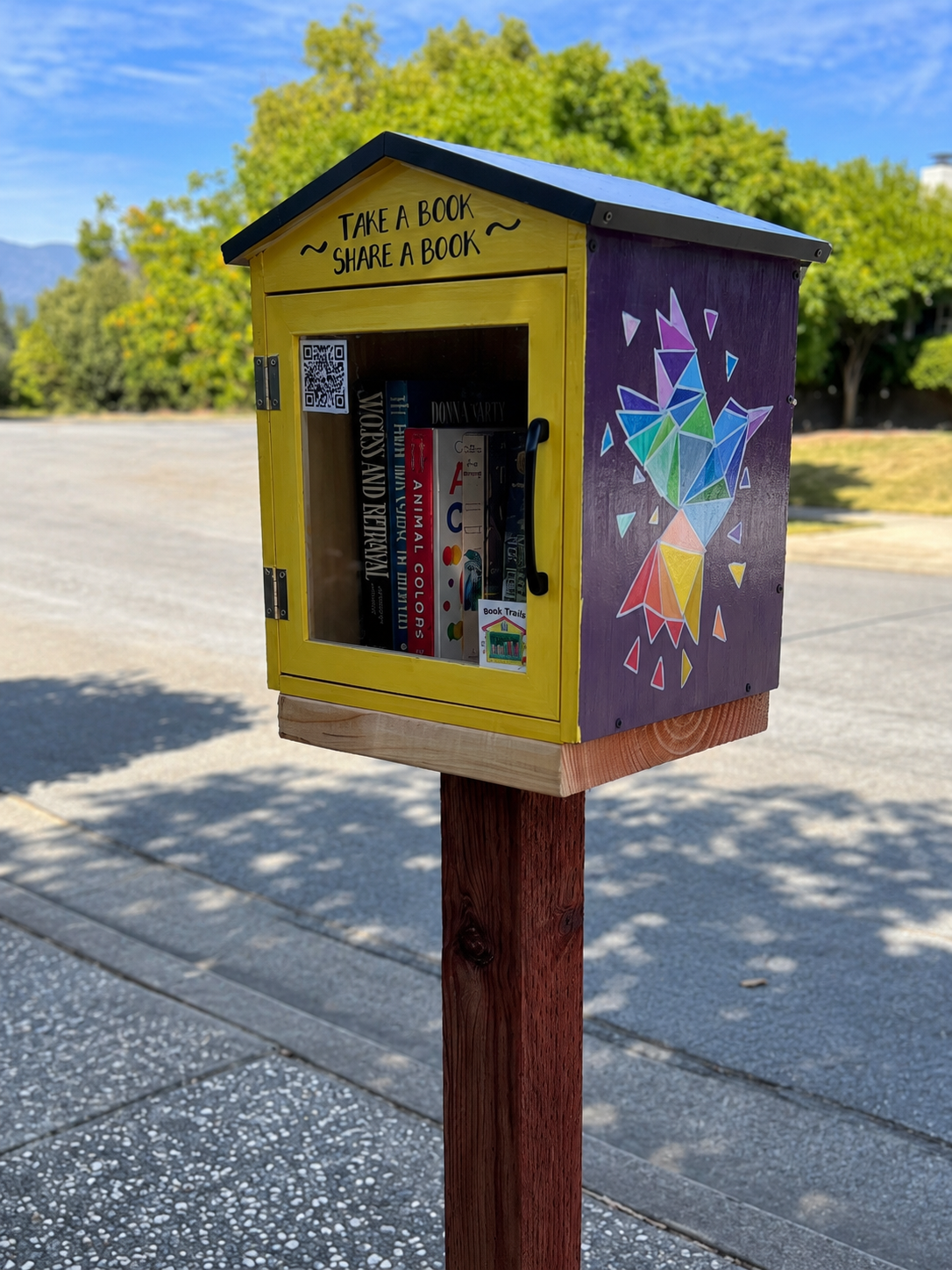 Hummingbird Geometric Art book box in Almaden Valley