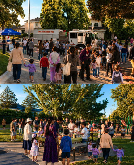 Neighbors gathered at National Night Out at Hoover Park